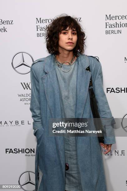 Lucie Soekeland attends the Rebekka Ruetz show during the Mercedes-Benz Fashion Week Berlin Spring/Summer 2018 at Kaufhaus Jandorf on July 5, 2017 in...