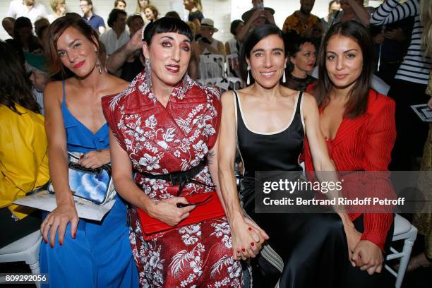 Fauve Hautot, Rossy de Palma, Blanca Li and Hiba Abouk attend the Jean Paul Gaultier Haute Couture Fall/Winter 2017-2018 show as part of Haute...