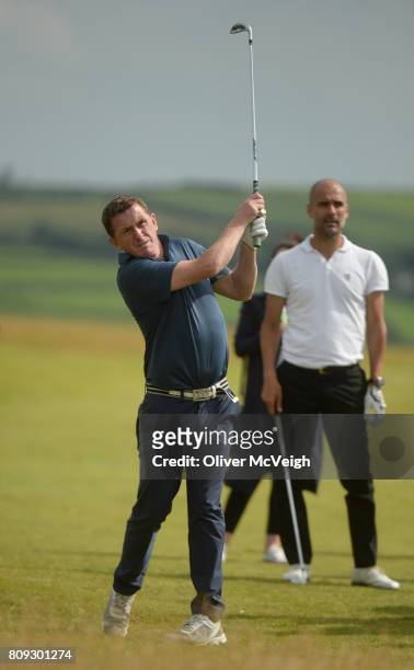 Portstewart , United Kingdom - 5 July 2017; Former jockey AP McCoy during the Pro-Am ahead of the Dubai Duty Free Irish Open Golf Championship at...