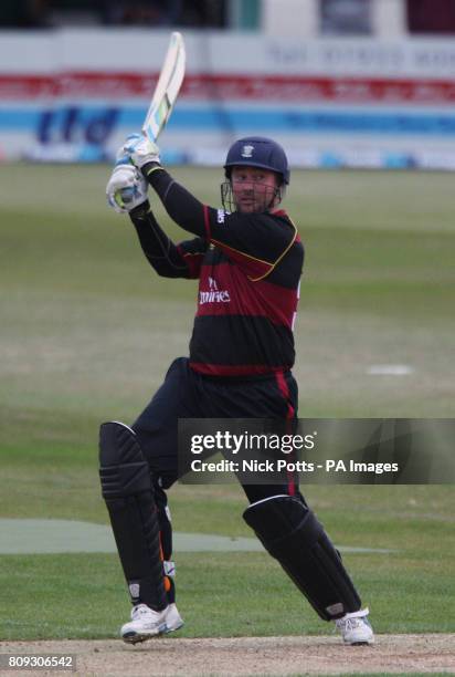 Durham Dynamos batsman Ian Blackwell during his innings of 41 during the Friends Life T20 North Group match at the County Ground, Northamptonshire.