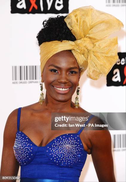 Shingai Shoniwa arriving for the Black Ball in aid of Keep A Child Alive, at The Roundhouse, Chalk Farm Road, London.