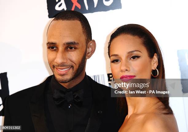 Swizz Beatz and Alicia Keys arriving for the Black Ball in aid of Keep A Child Alive, at The Roundhouse, Chalk Farm Road, London.