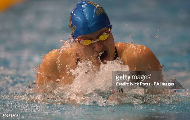 Stacey Tadd wins the final of Women's Open 100m Breaststroke during the ASA National Championships at Ponds Forge, Sheffield.