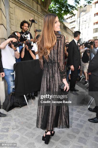 Bianca Brandolini D'Adda is seen arriving at Valentino fashion show during the Paris Fashion Week - Haute Couture Fall/Winter 2017-2018 on July 5,...