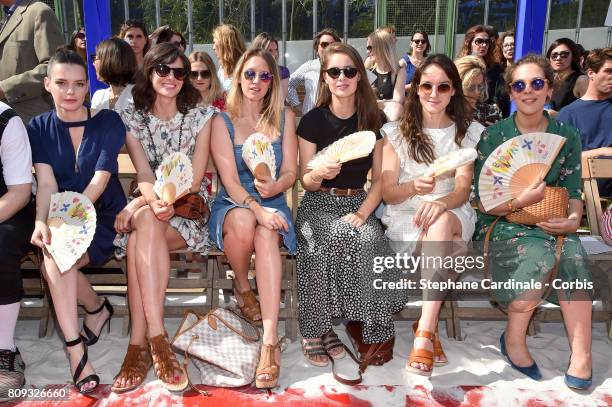 Roxane Mesquida, Louise Monot, Ludivine Sagnier, Marie Ange Casta, Anais Demoustier and Alysson Paradis attend the Bonpoint Haute Couture Fall/Winter...