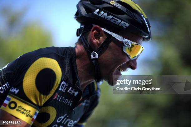 Thomas Voeckler of France riding for Direct Energie rides in the breakaway during stage five of the 2017 Le Tour de France, a 160.5km stage from...