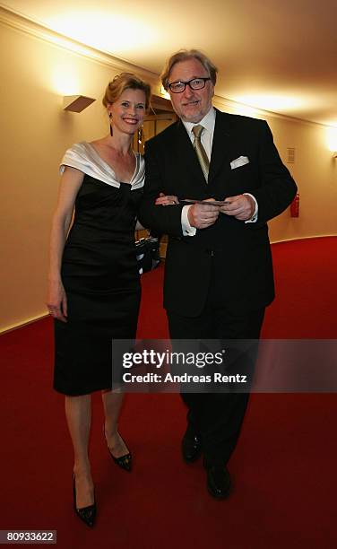 Leslie Malton and Felix von Manteuffel attend the 'Herz Kinder Gala' on April 30, 2008 in Berlin, Germany.