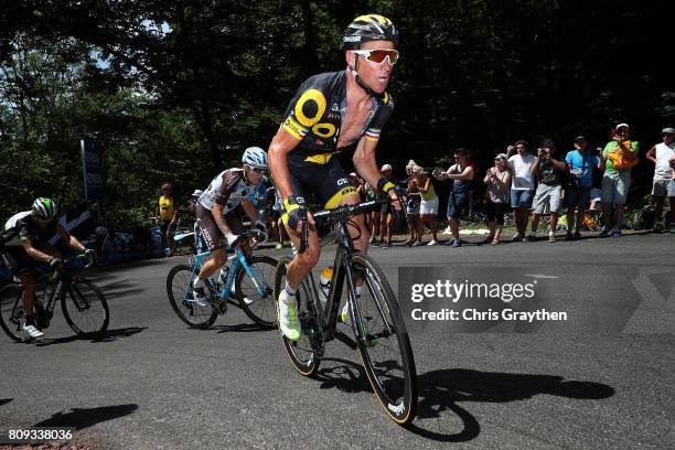 Thomas Voeckler of France riding for Direct Energie rides in the breakaway during stage five of the 2017 Le Tour de France, a 160.5km stage from...