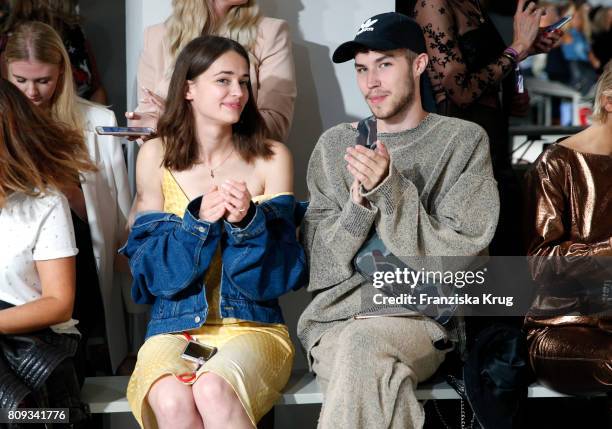 Lisa Valz and guest attend the Rebekka Ruetz show during the Mercedes-Benz Fashion Week Berlin Spring/Summer 2018 at Kaufhaus Jandorf on July 5, 2017...