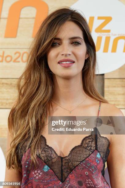 Sara Carbonero attends the 'Pin Buiz' photocall at Vinci hotel on July 5, 2017 in Madrid, Spain.