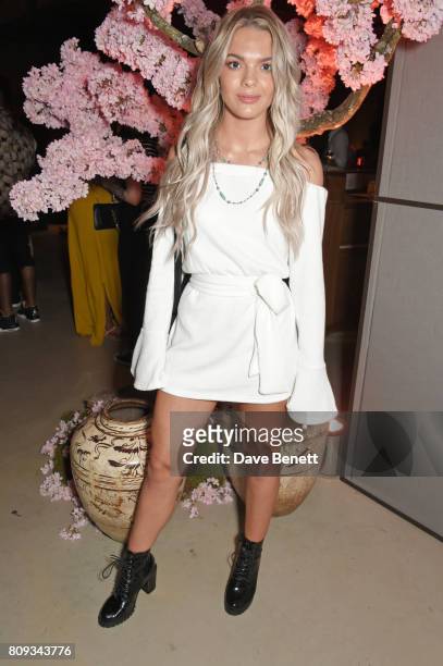 Louisa Johnson attends the Warner Music Group and British GQ Summer Party in partnership with Quintessentially at Nobu Hotel Shoreditch on July 5,...