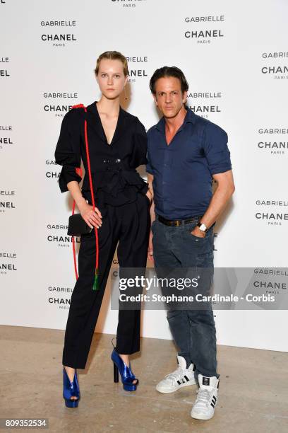 Model Guest attend the launching Party of Chanel's new perfume "Gabrielle" as part of Paris Fashion Week on July 4, 2017 in Paris, France.