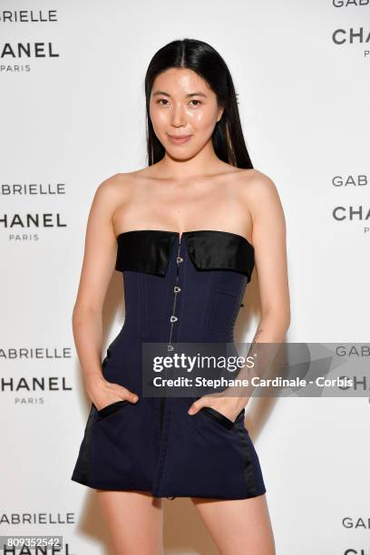 Guest attends the launching Party of Chanel's new perfume "Gabrielle" as part of Paris Fashion Week on July 4, 2017 in Paris, France.