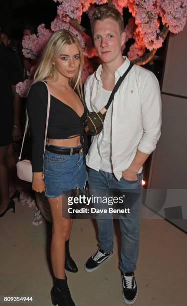 Joanna Kuchta and Patrick Gibson attend the Warner Music Group and British GQ Summer Party in partnership with Quintessentially at Nobu Hotel...