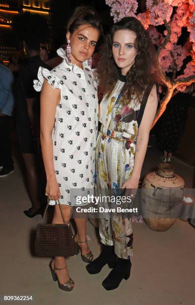 Bee Beardsworth and Daisy Maybe attend the Warner Music Group and British GQ Summer Party in partnership with Quintessentially at Nobu Hotel...