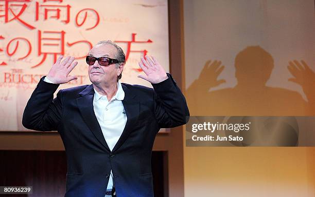 Actor Jack Nicholson attends 'The Bucket List' press conference at the Grand Hyatt Tokyo on April 30, 2008 in Tokyo, Japan.