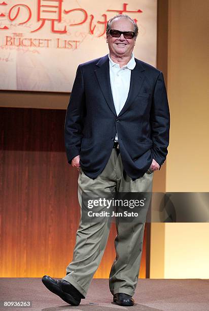 Actor Jack Nicholson attends 'The Bucket List' press conference at the Grand Hyatt Tokyo on April 30, 2008 in Tokyo, Japan.