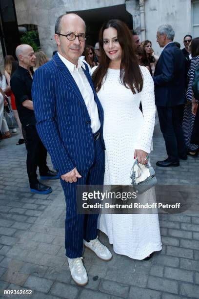 Of Sonia Rykiel, Jean-Marc Loubier and his wife Hedieh attend the Azzedine Alaia Fashion Show as part of Haute Couture Paris Fashion Week. Held at...