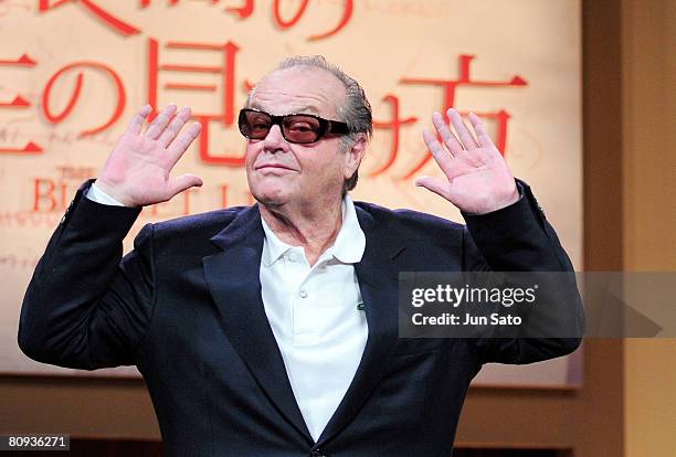 Actor Jack Nicholson attends 'The Bucket List' press conference at the Grand Hyatt Tokyo on April 30, 2008 in Tokyo, Japan.