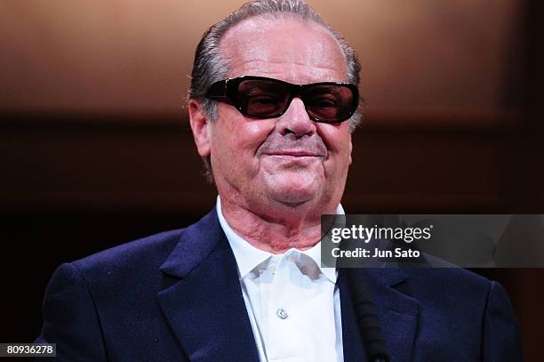 Actor Jack Nicholson attends 'The Bucket List' press conference at the Grand Hyatt Tokyo on April 30, 2008 in Tokyo, Japan.