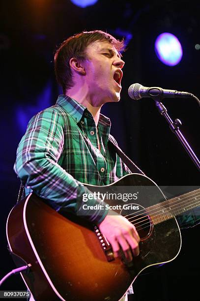 Singer/songwriter Sondre Lerche performs during the Tribeca ASCAP Music Lounge during the 2008 Tribeca Film Festival on April 30, 2008 in New York...