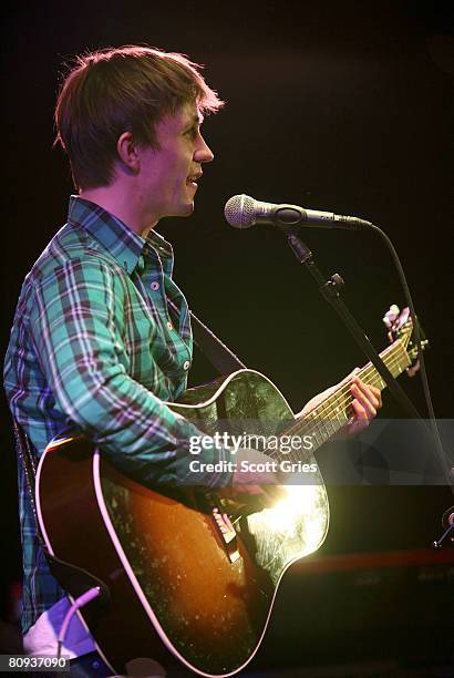 Singer/songwriter Sondre Lerche performs during the Tribeca ASCAP Music Lounge during the 2008 Tribeca Film Festival on April 30, 2008 in New York...