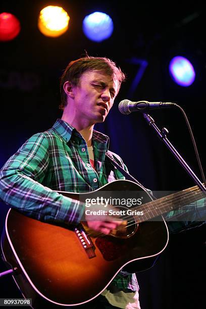 Singer/songwriter Sondre Lerche performs during the Tribeca ASCAP Music Lounge during the 2008 Tribeca Film Festival on April 30, 2008 in New York...