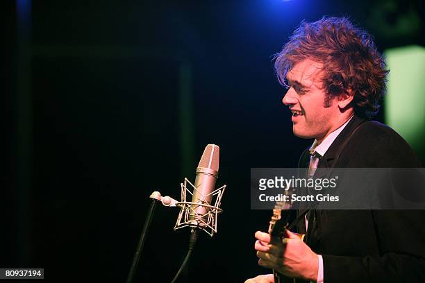 Musician Chris Thile performs during the Tribeca ASCAP Music Lounge during the 2008 Tribeca Film Festival on April 30, 2008 in New York City.