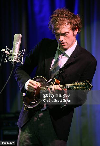 Musician Chris Thile performs during the Tribeca ASCAP Music Lounge during the 2008 Tribeca Film Festival on April 30, 2008 in New York City.