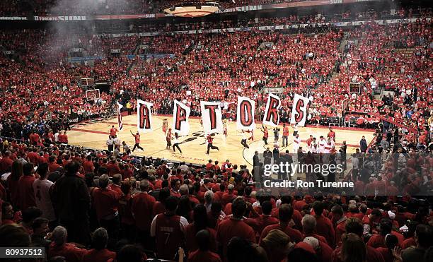 General view of Air Canada Centre prior to the Toronto Raptors taking on the Orlando Magic in Game Three of the Eastern Conference Quarterfinals...