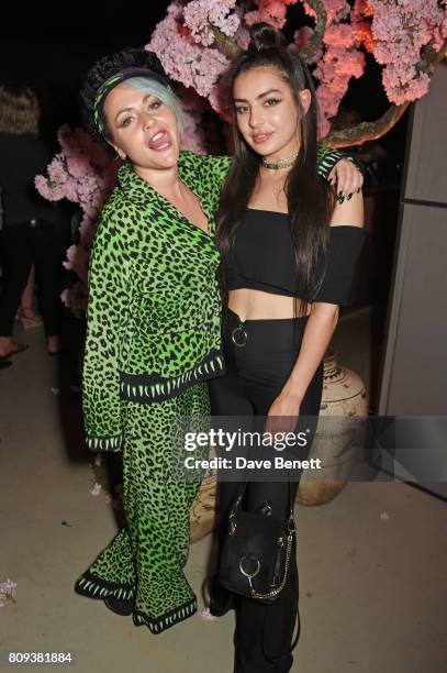 Jaime Winstone and Charli XCX attend the Warner Music Group and British GQ Summer Party in partnership with Quintessentially at Nobu Hotel Shoreditch...