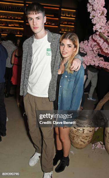 Asa and Molly Moorish attend the Warner Music Group and British GQ Summer Party in partnership with Quintessentially at Nobu Hotel Shoreditch on July...