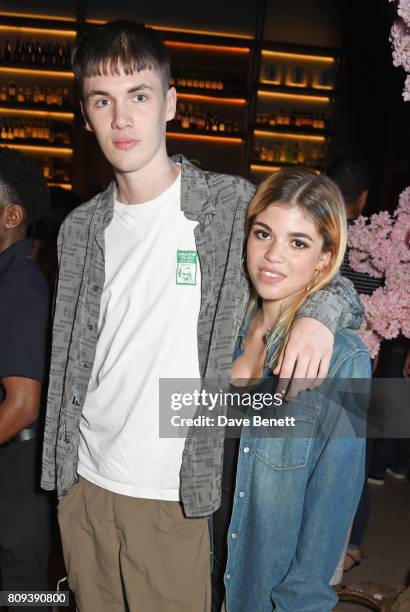 Asa and Molly Moorish attend the Warner Music Group and British GQ Summer Party in partnership with Quintessentially at Nobu Hotel Shoreditch on July...