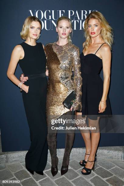 Lily Donaldson and Doutzen Kroes attend Vogue Foundation Dinner during Paris Fashion Week as part of Haute Couture Fall/Winter 2017-2018 at Musee...