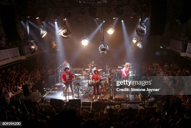 Win Butler and Regine Chassagne of Arcade Fire perform an intimate show at York Hall on July 5, 2017 in London, England.