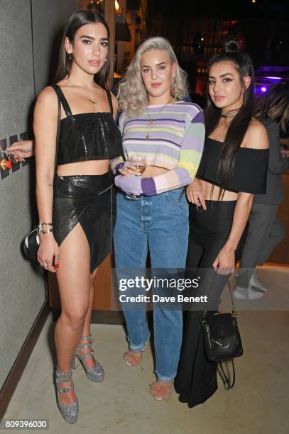 Dua Lipa, Anne-Marie and Charli XCX attend the Warner Music Group and British GQ Summer Party in partnership with Quintessentially at Nobu Hotel...