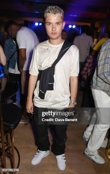 Rafferty Law attends the Warner Music Group and British GQ Summer Party in partnership with Quintessentially at Nobu Hotel Shoreditch on July 5, 2017...