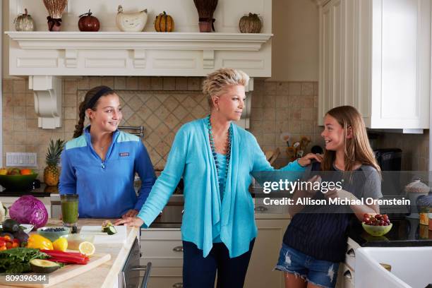 News anchor Joan Lunden is photographed for People Magazine on August 31, 2015 in Greenwich, Connecticut.