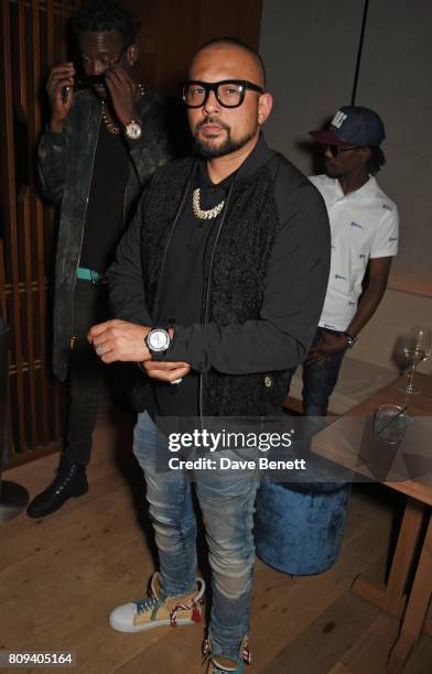 Sean Paul attends the Warner Music Group and British GQ Summer Party in partnership with Quintessentially at Nobu Hotel Shoreditch on July 5, 2017 in...