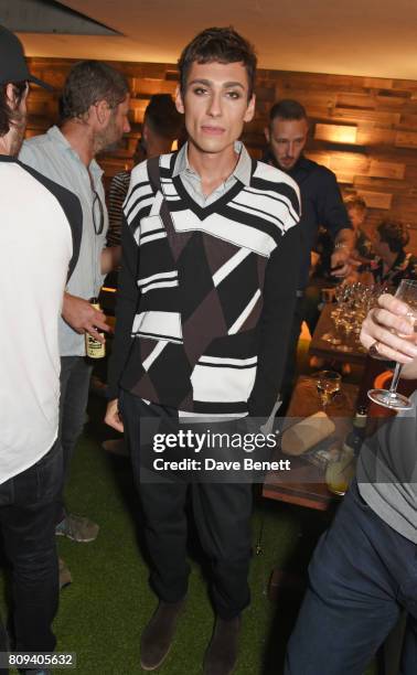 Kyle De'Volle attends the Warner Music Group and British GQ Summer Party in partnership with Quintessentially at Nobu Hotel Shoreditch on July 5,...