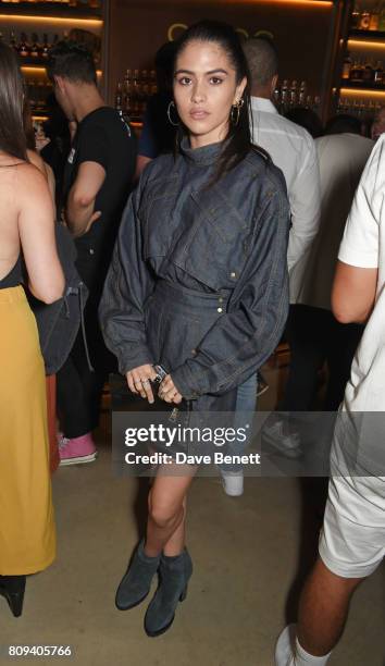 Kim Turnbull attends the Warner Music Group and British GQ Summer Party in partnership with Quintessentially at Nobu Hotel Shoreditch on July 5, 2017...