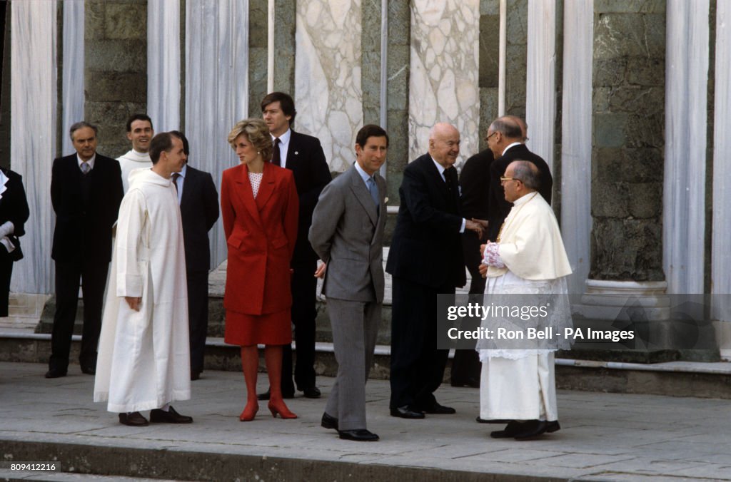 Royalty - Prince and Princess of Wales Italy and Vatican Tour