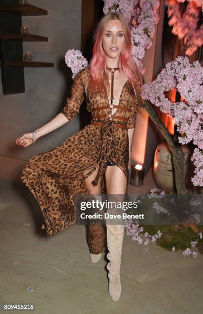 Mary Charteris attends the Warner Music Group and British GQ Summer Party in partnership with Quintessentially at Nobu Hotel Shoreditch on July 5,...