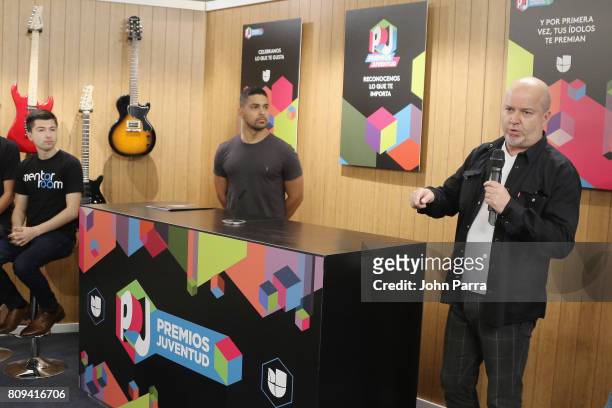Wilmer Valderrama holds a press conference as Univision's "Premios Juventud" 2017 celebrates the hottest musical artists and young Latinos...