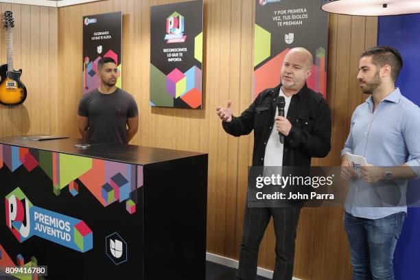 Wilmer Valderrama holds a press conference as Univision's "Premios Juventud" 2017 celebrates the hottest musical artists and young Latinos...