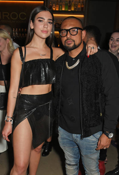 Dua Lipa and Sean Paul attend the Warner Music Group and British GQ Summer Party in partnership with Quintessentially at Nobu Hotel Shoreditch on...