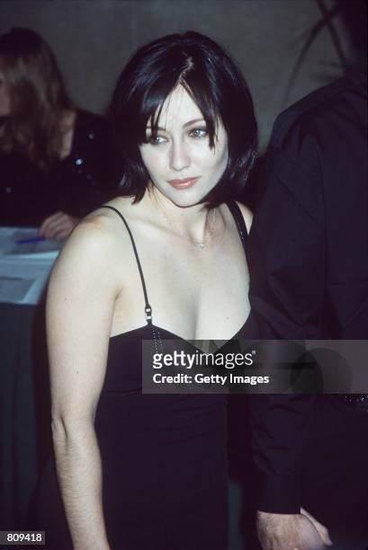 Actress Shannen Doherty attends the Spelling Entertainment Holiday Bash at the International Ballroom December 4, 1998 in Beverly Hills, CA. The...