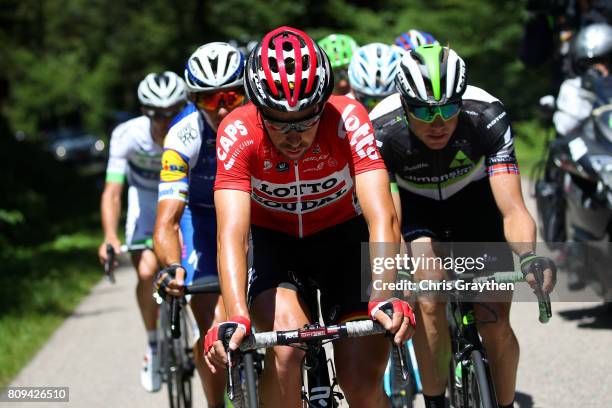 Thomas De Gendt of Belgium riding for Lotto Soudal rides in the breakaway during stage five of the 2017 Le Tour de France, a 160.5km stage from...