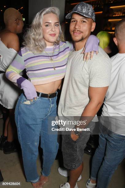 Anne-Marie and Kesi Dryden attend the Warner Music Group and British GQ Summer Party in partnership with Quintessentially at Nobu Hotel Shoreditch on...