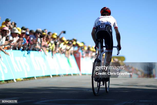 Haimar Zubeldia Agirre of Spain riding for Trek - Segafredo rides during stage five of the 2017 Le Tour de France, a 160.5km stage from Vittel to La...